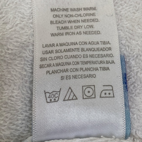 Just Born hooded towel white and blue whale Size OS - Picture 7 of 9